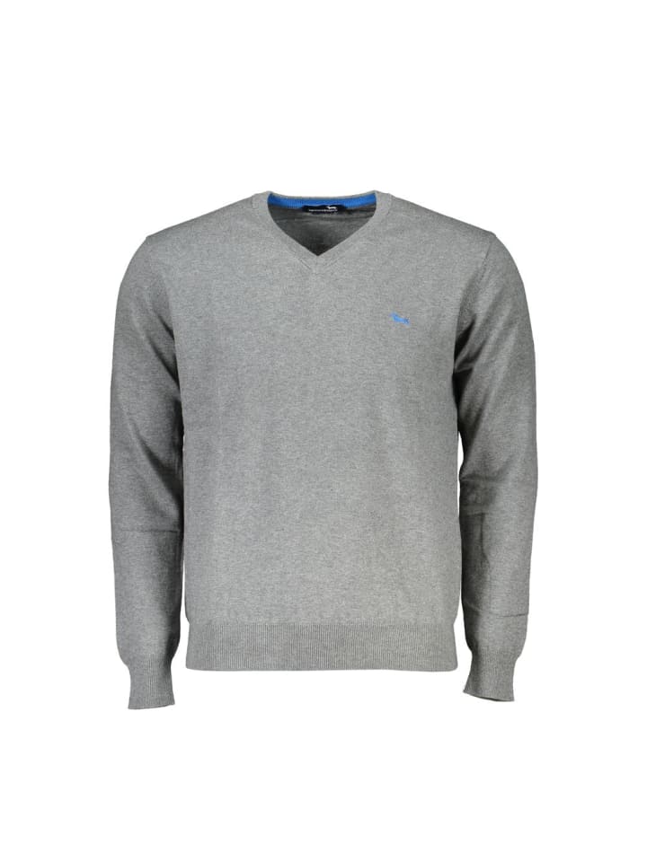 Grau Baumwolle Herren Pullover