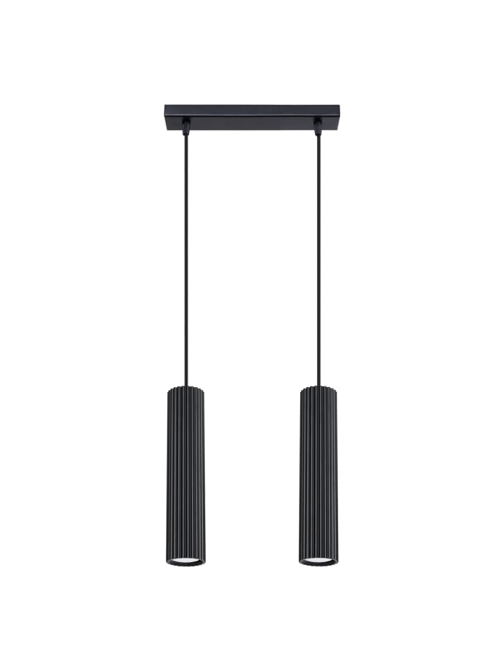 Pendelleuchte GLEAM 2 schwarz H 90 cm
