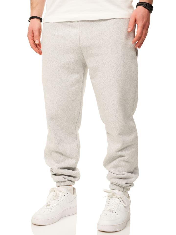 Jogginghose - im Straight-Fit als Lange Trainingshose Sweatpants in Hellgrau
