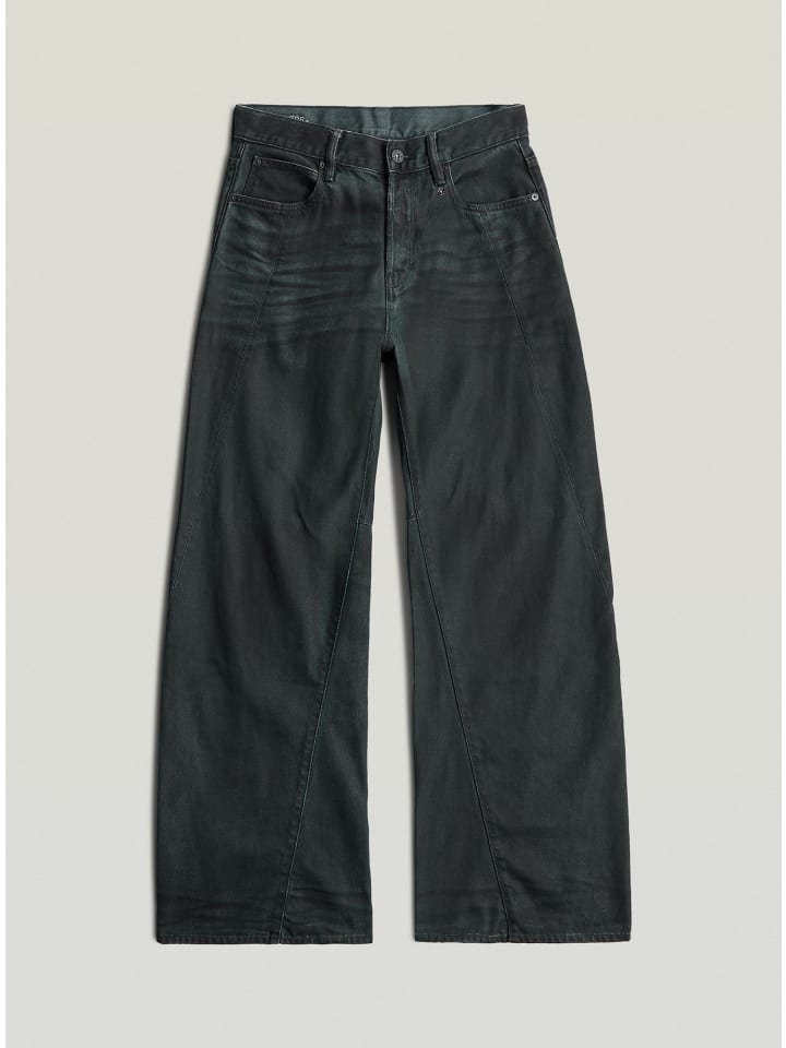 Contor Barrel Wide Jeans rinsed ink blue coated