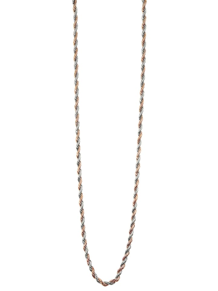 Unisex Halskette – Kordelkette aus Edelstahl 55 cm in silber
