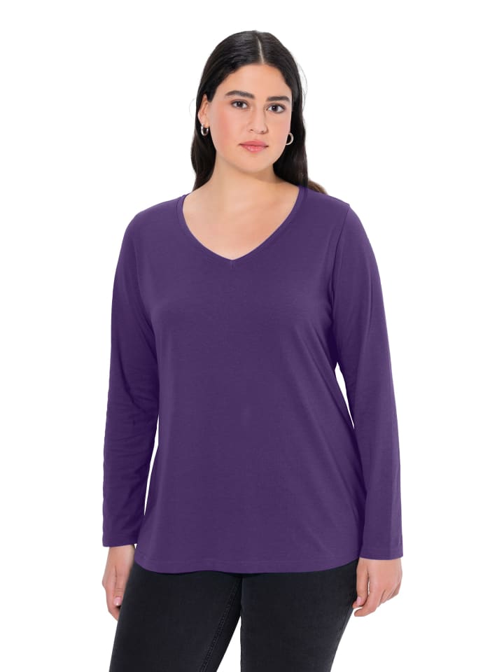 Shirt in tiefes violett