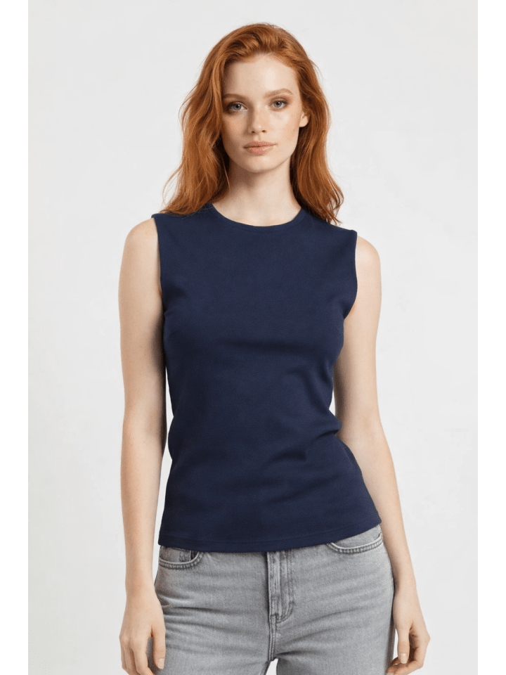 Blouse in Dunkelblau