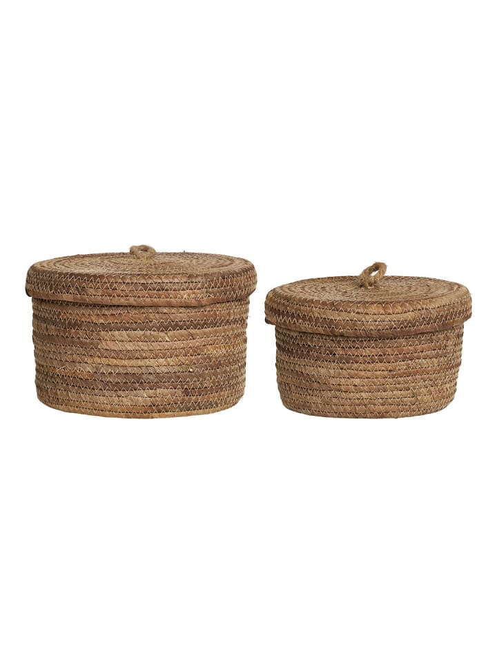 Körbe Desio 2er Set Natur 24 x 24 cm