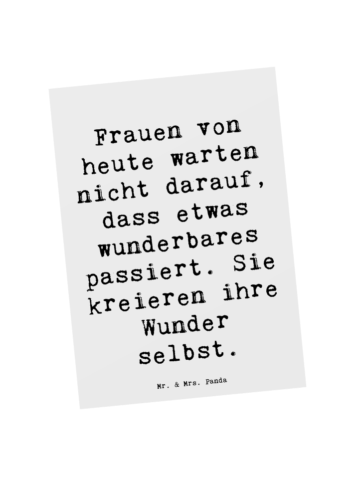 Postkarte Spruch Hoffnung schaffen mit Spruch in Weiß