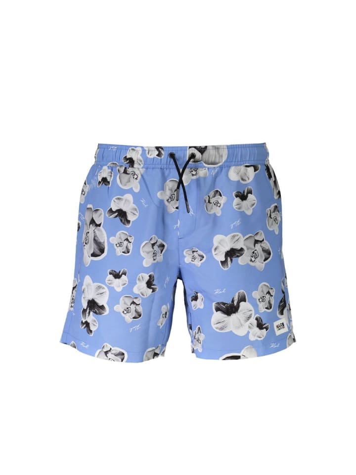 Blau Polyester Herren Bade Boxershorts