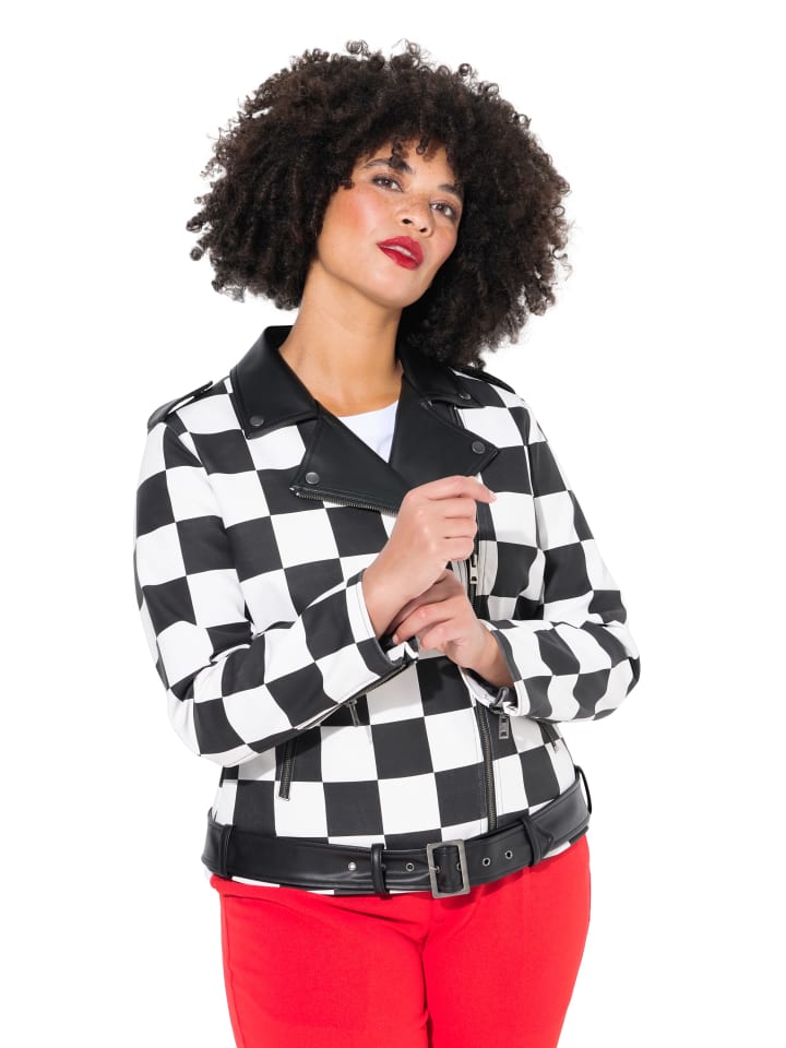 Lederjacke in schwarz