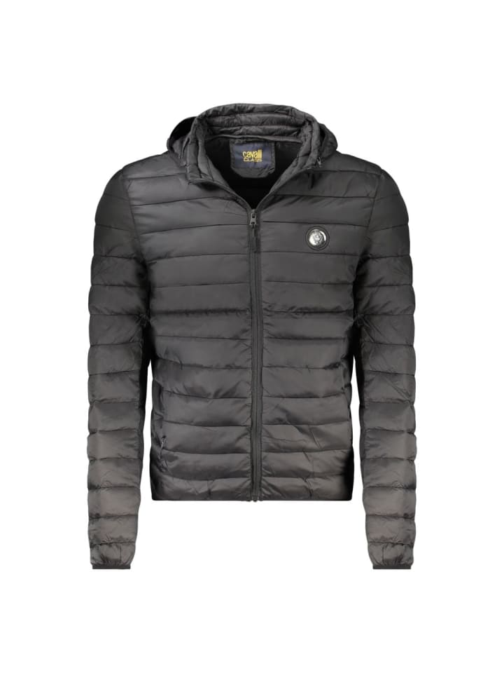 Schwarze Polyester-Jacke