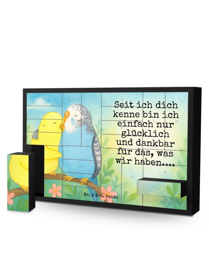 Weihnachtskalender Wellensittich Liebe Design m... in Weiß