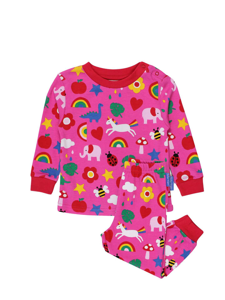 Schlafanzug mit Spielzeug Print in rosa