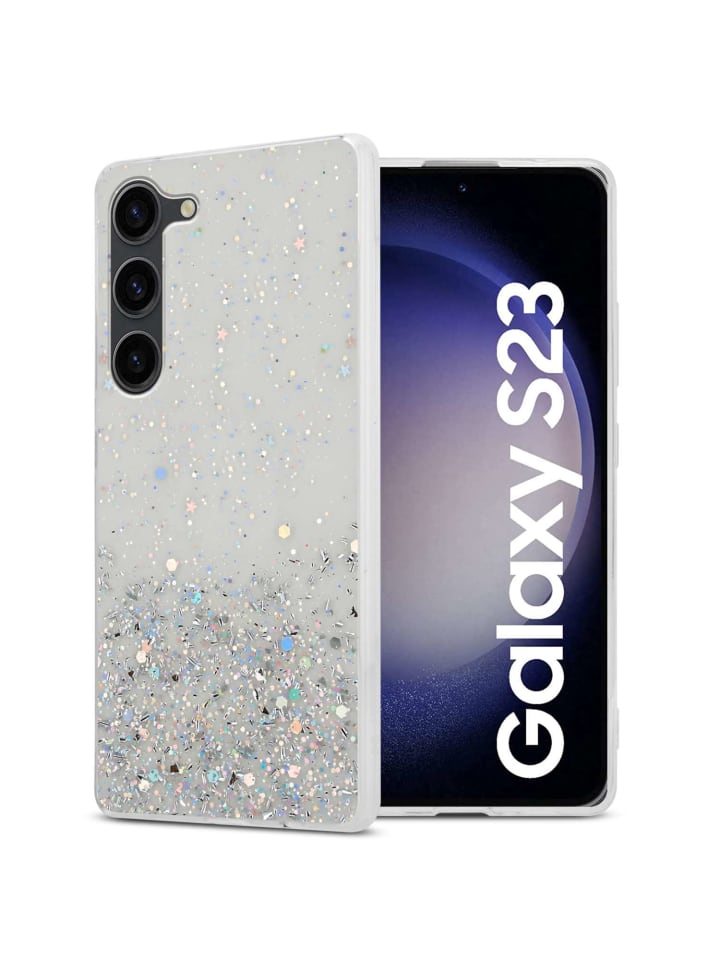 Hülle für Samsung Galaxy S23 Glitter in Transparent mit Glitter
