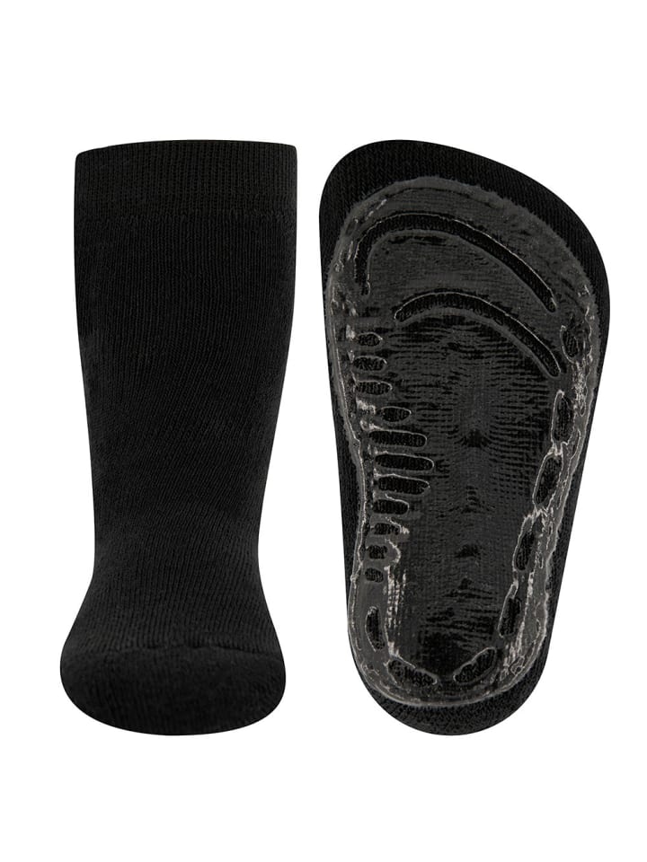 Stoppersocken Uni in schwarz