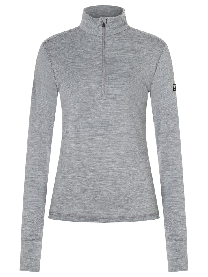 Merino Longsleeve W TUNDRA175 ZIP 1/4 in grau