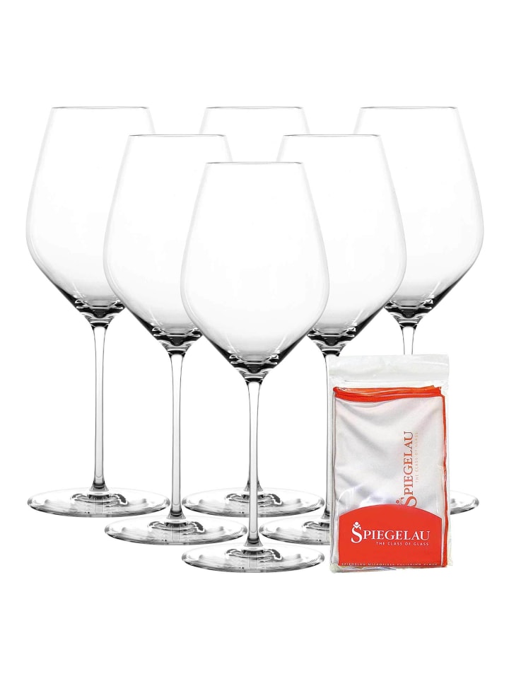 6er Set Universalgläser + Poliertuch Hi-Lite in Transparent 510 ml