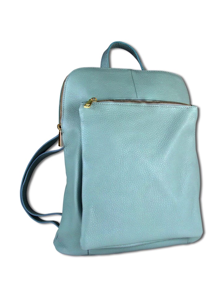 Toscanto Cityrucksack Leder hellblau ca. 30cm