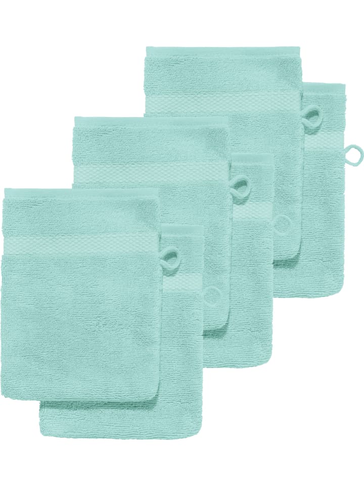 Frottier Waschhandschuh 6er-Pack Sindelfingen in mint