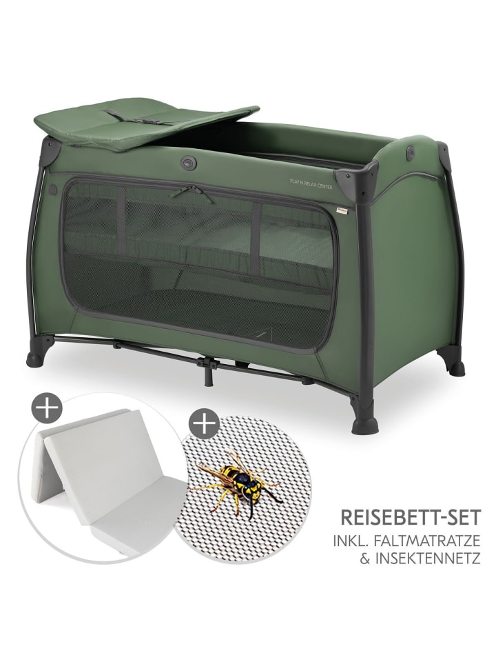Reisebett Set Play N Relax Center in green