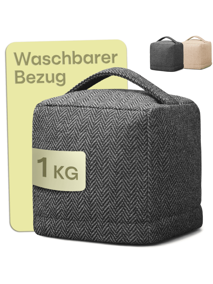 Türstopper Sack für Den Boden - Extra schwer 1Kg - mit Waschbarem