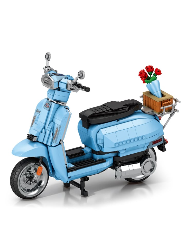 Reobrix 11037 Motorroller Klemmbaustein Modell Blau 1106 Teile ab 14 in Blau