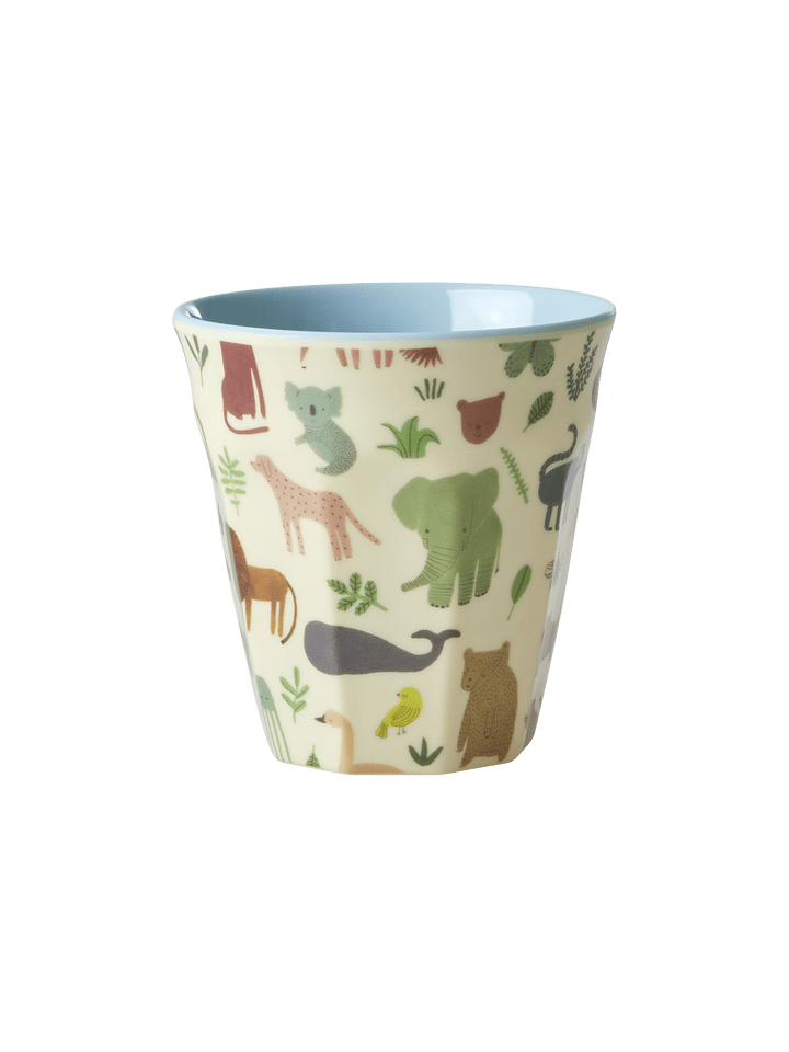 Melaminbecher Sweet Jungle Print in dusty blue
