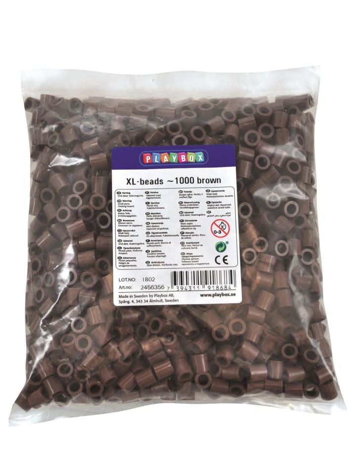 XL-Perlen 1000 Stk.braun - ab 3 Jahren