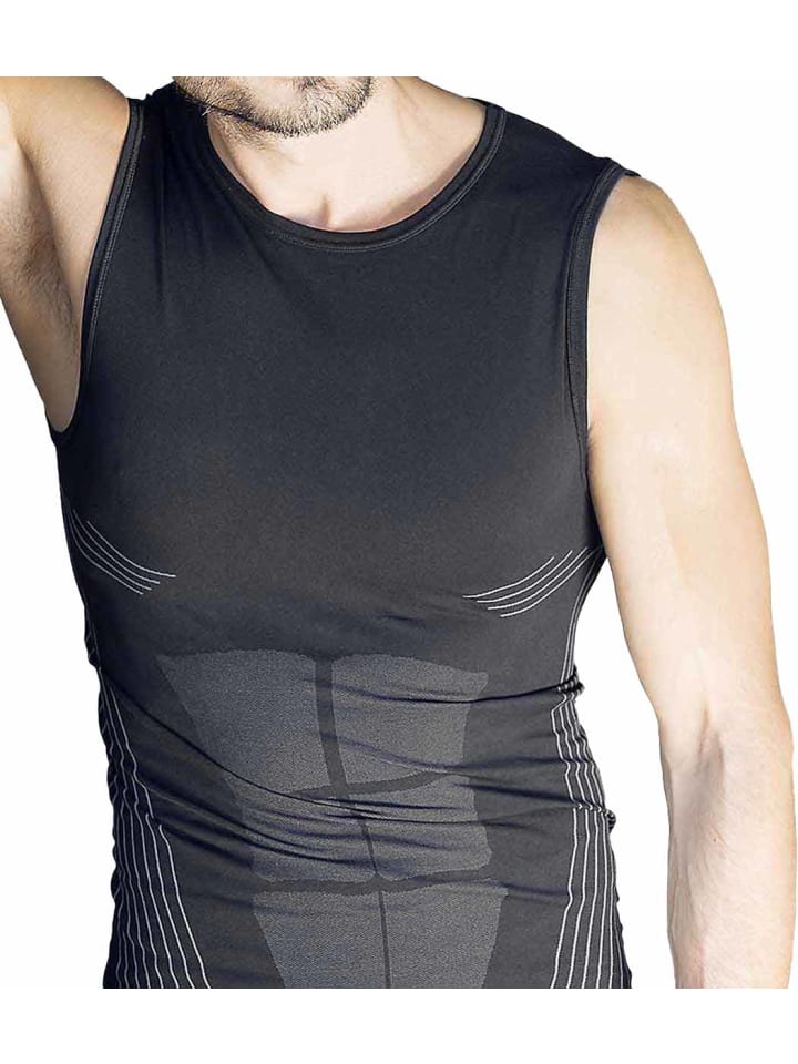 Multisport Shirt ohne Ärmel in schwarz/silber
