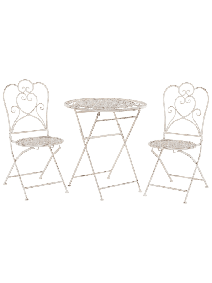 3-tlg Bistro Set TRIESTE in Beige