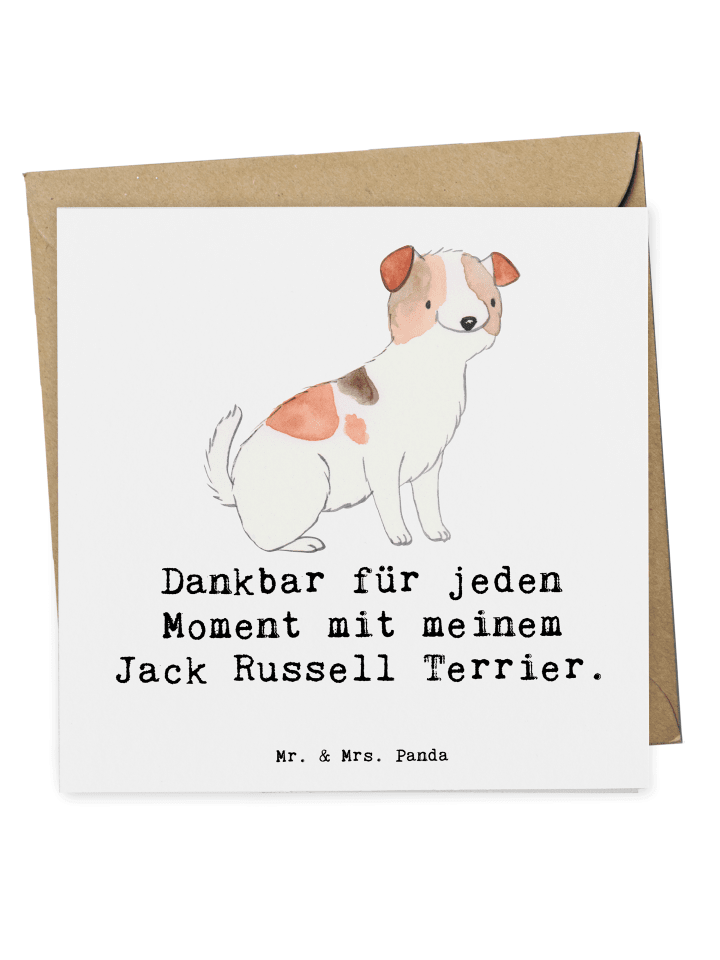 Deluxe Karte Jack Russell Terrier Moment mit Sp... in Weiß