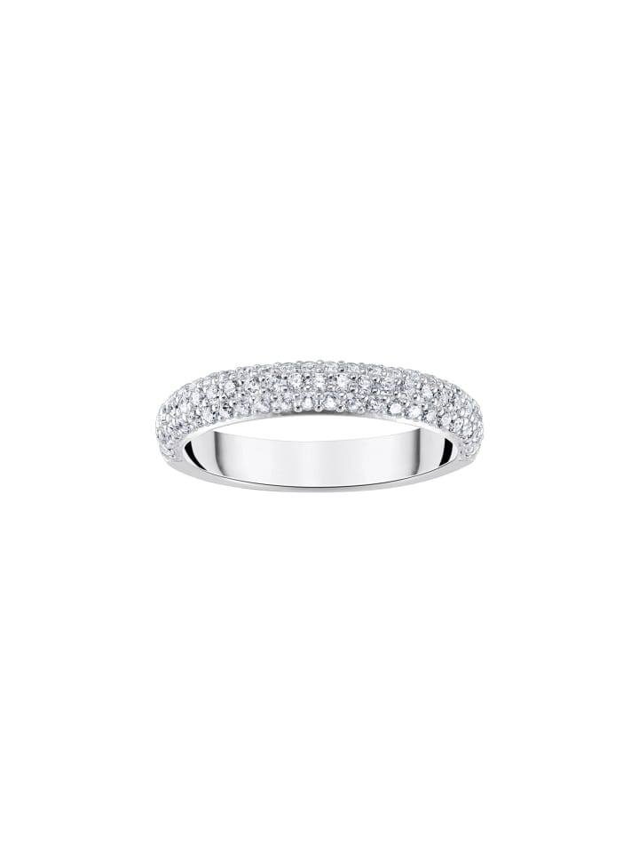 Ring Zirkonia-Pavé in silber, weiß
