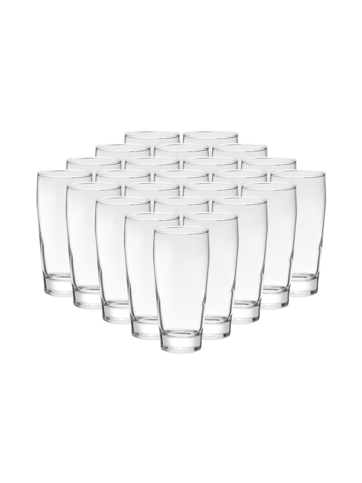 24er Set Willi Becher geeicht Willy in Transparent 0,2 l