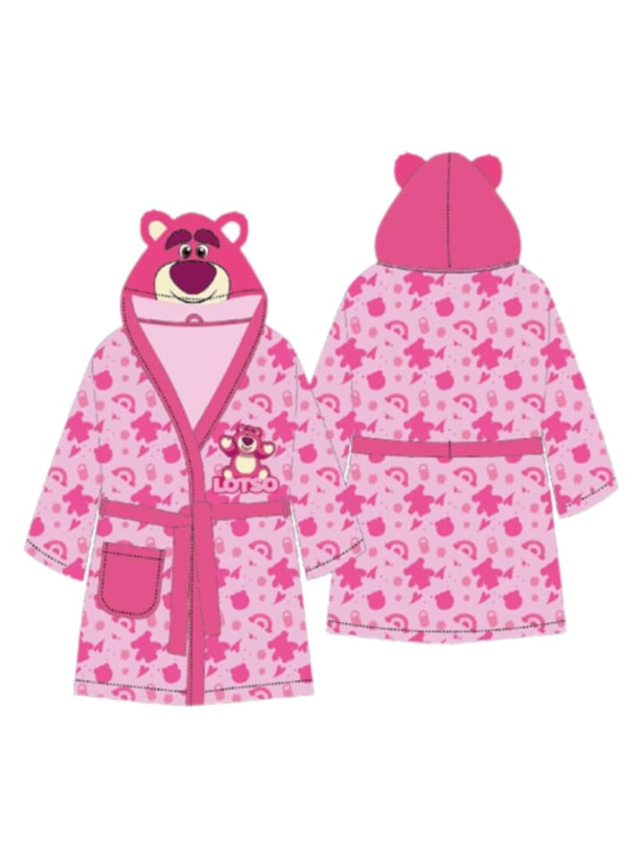 Toy Story Bademantel mit Kapuze Gürtel & Tasche für Mädchen Rosa in Rosa