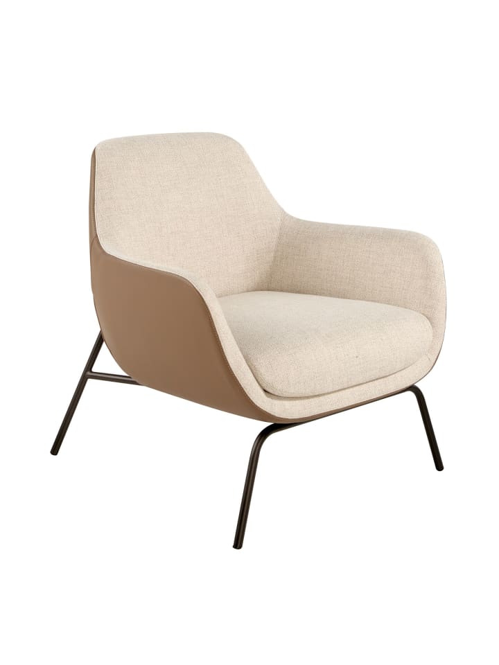 Sessel 5099 in Creme / Braun / Schwarz – (B)77 x (H)76 x (T)84 cm