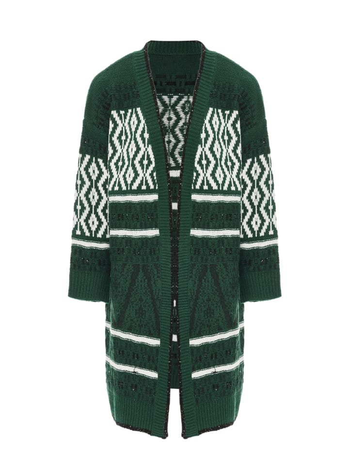 Damen Strickjacke in Dunkelgrün