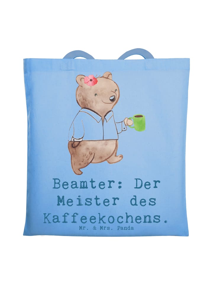 Shopper Beamter Kaffeemeister mit Spruch in Sky Blue