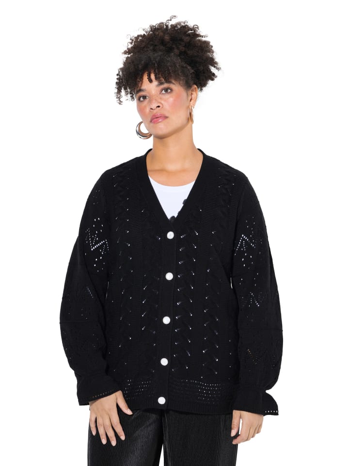 Strickjacke in schwarz