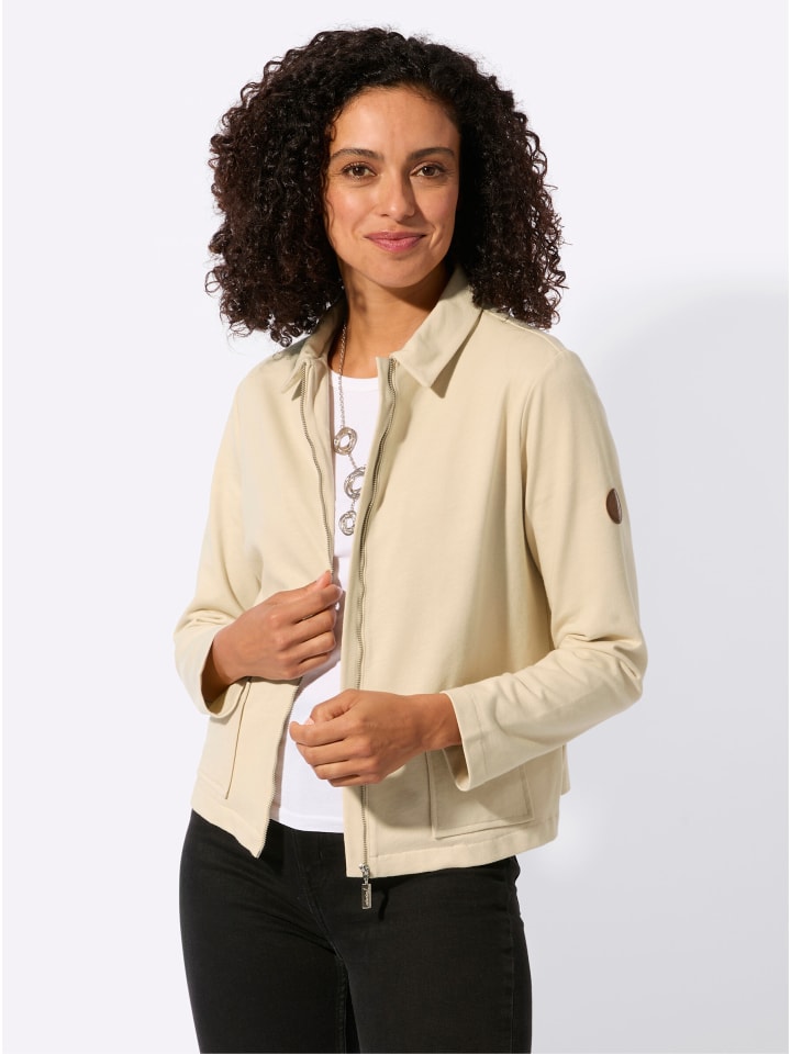 Sweatjacke in sand