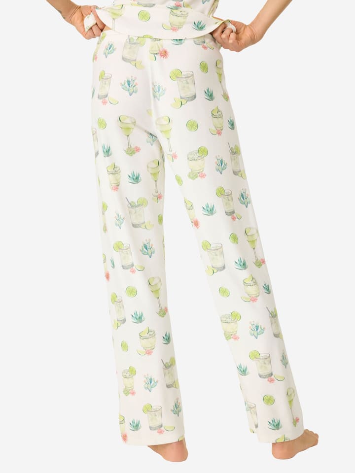 Pyjamahose Limes & Sunshine in off-white
