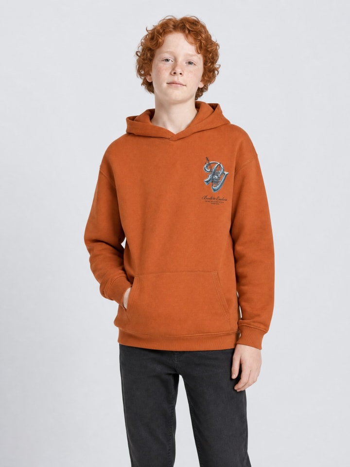 Hoodie mit Print steelpark in Orange