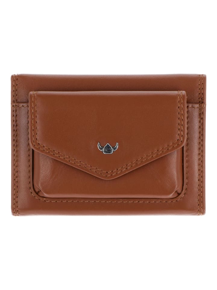 Polo Geldbörse RFID Schutz Leder 10 cm cognac