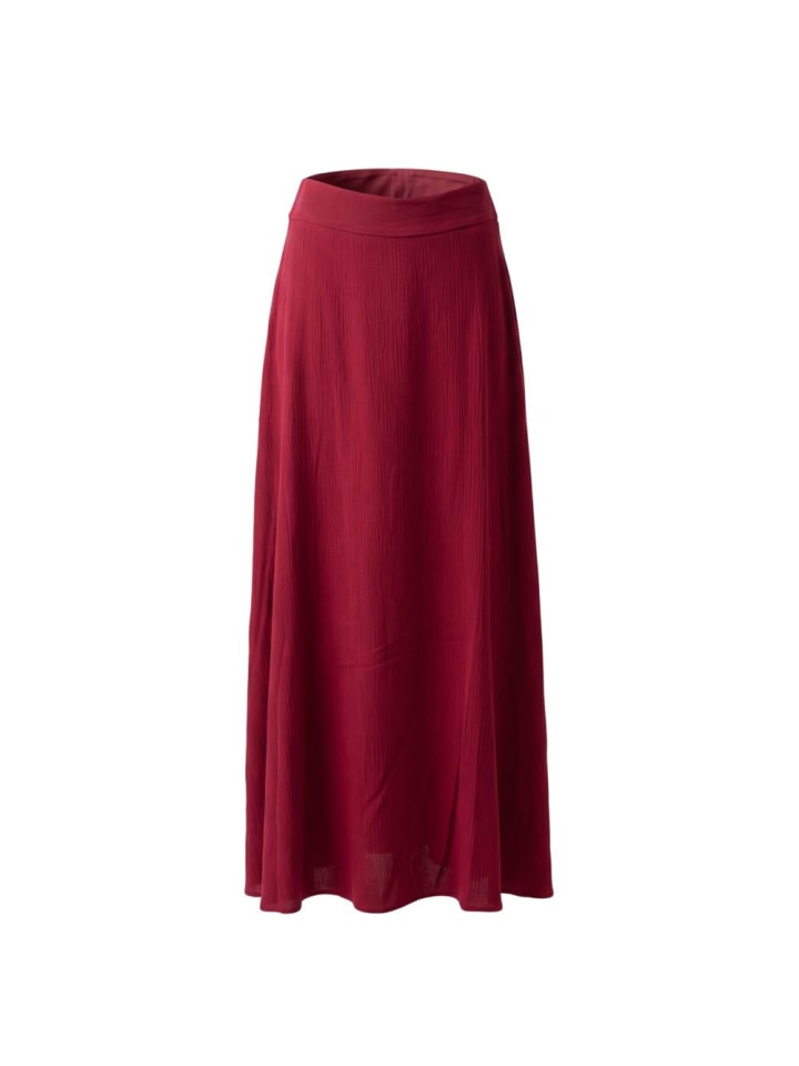 Rot Viskose Damen Rock