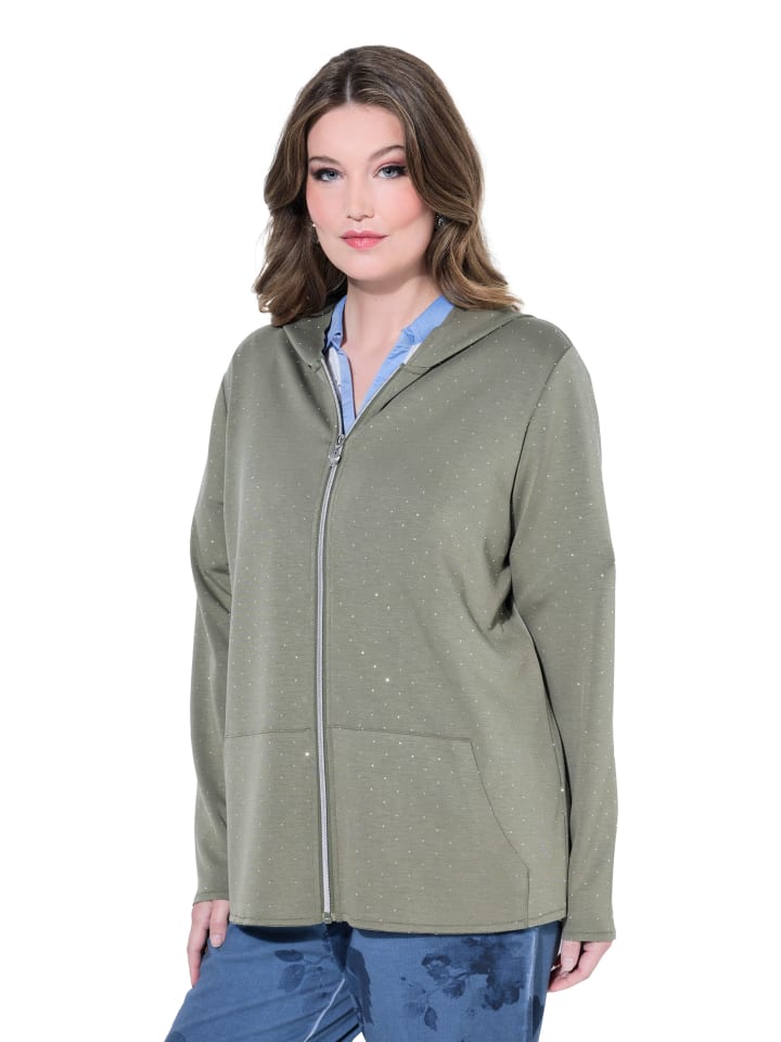 Sweatjacke in schilfgrün