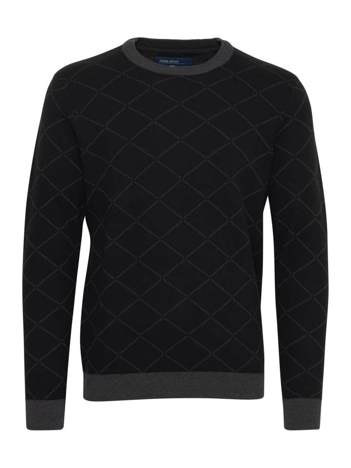 Strickpullover BHNison in Nachtschwarz