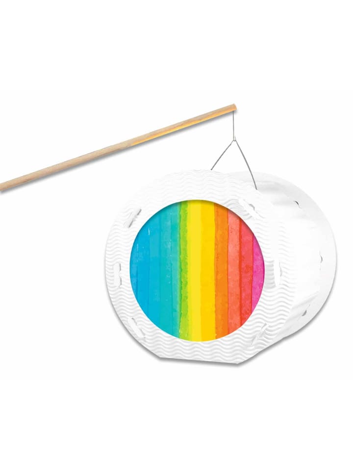 Laternenzuschnitte Regenbogen Streifen, rund Ø17,5cm, 24 Blatt - ab 3 Jahren