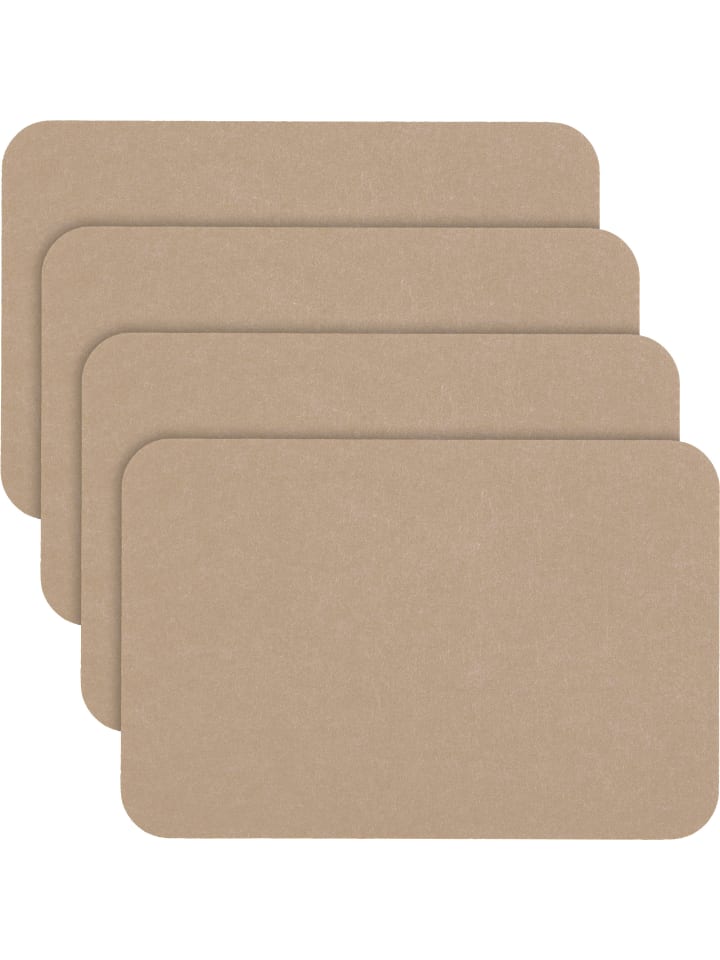 Filz Tischset 4er-Pack Beja in cappuccino