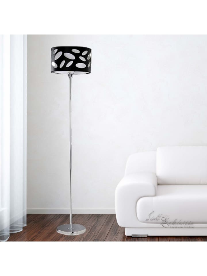 Stehlampe (B)35 x (L)35 x (H)160 cm in Chrom Weiß Schwarz