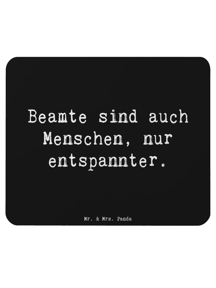 Mousepad Spruch Beamtin Entspannt mit Spruch in Schwarz