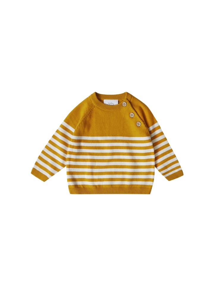 Gestreifter Pullover in mustard