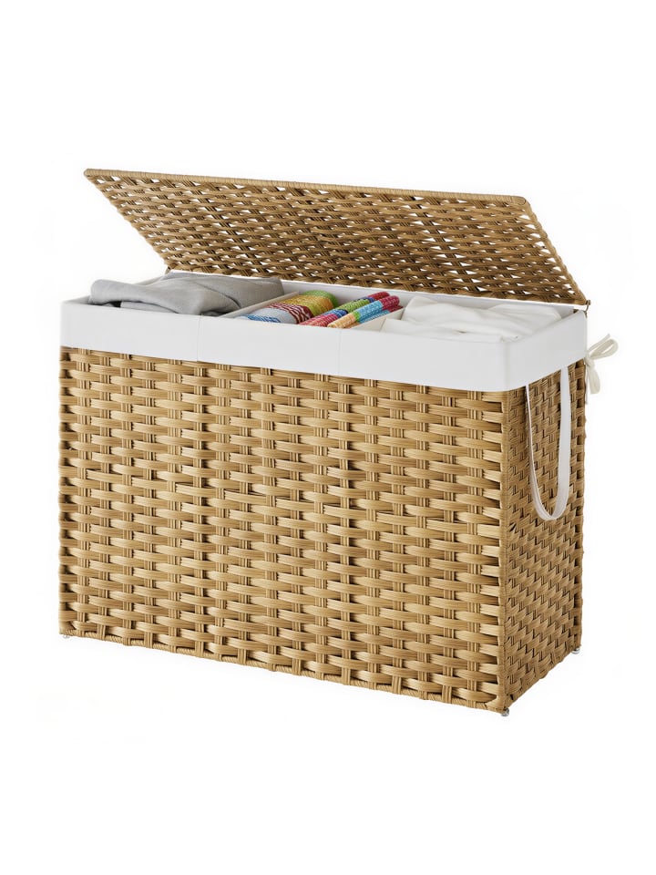 Wäschesammler Eliott in Naturfarben - (B)40 x (H)61 x (T)86 cm