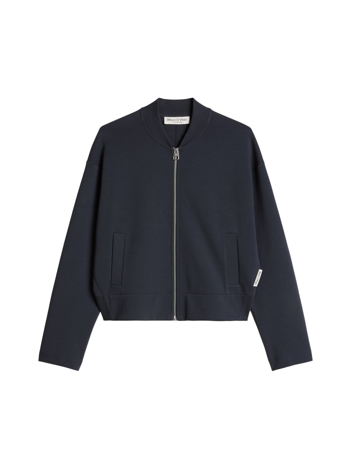 Jersey-Blouson relaxed in Martime Blue