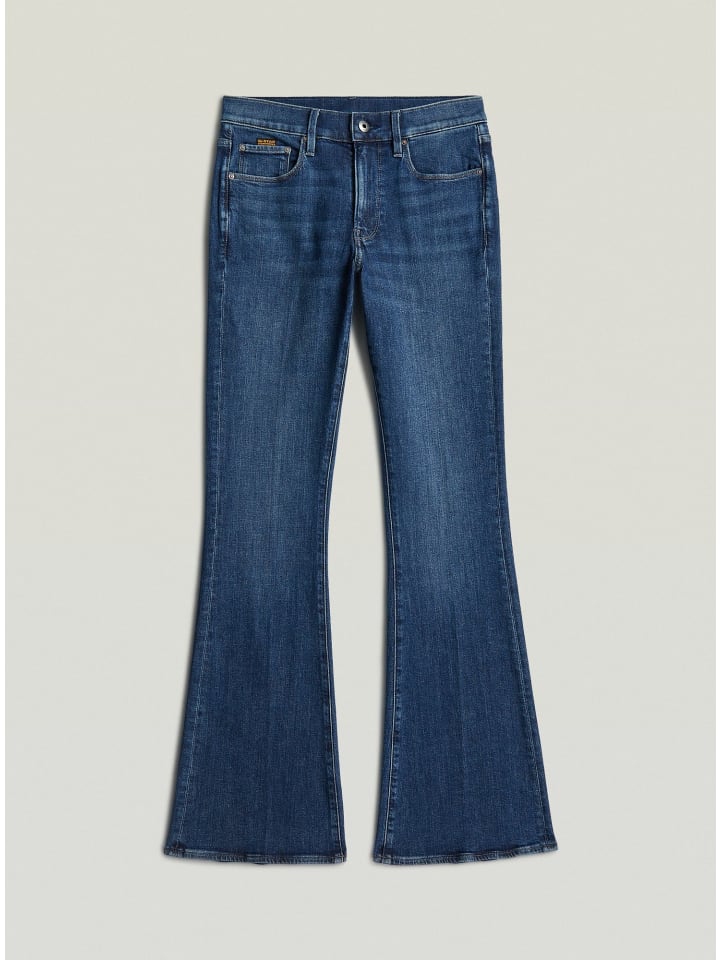 3301 Flare Jeans worn in ocean reef